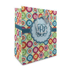 Retro Circles Medium Gift Bag (Personalized)