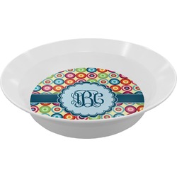 Retro Circles Melamine Bowl (Personalized)