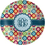 Retro Circles Melamine Plate (Personalized)