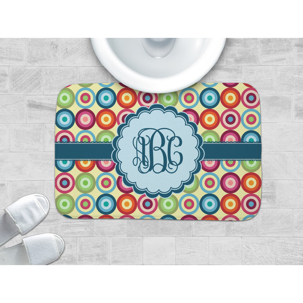 Retro Circles Memory Foam Bath Mat - LIFESTYLE 34x21