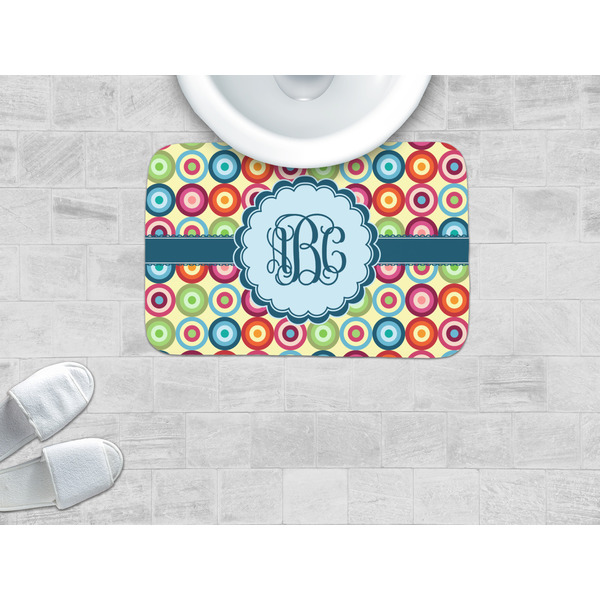 Retro Circles Memory Foam Bath Mat - LIFESTYLE