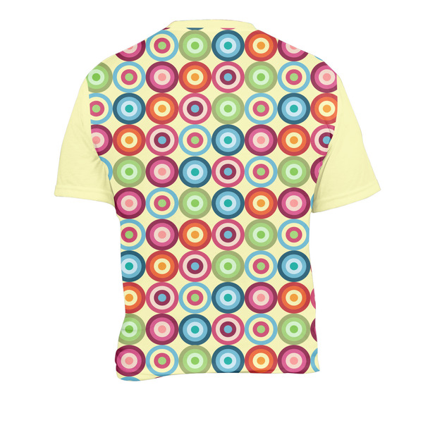 Retro Circles Men's Crew Neck T Shirt Medium - Back