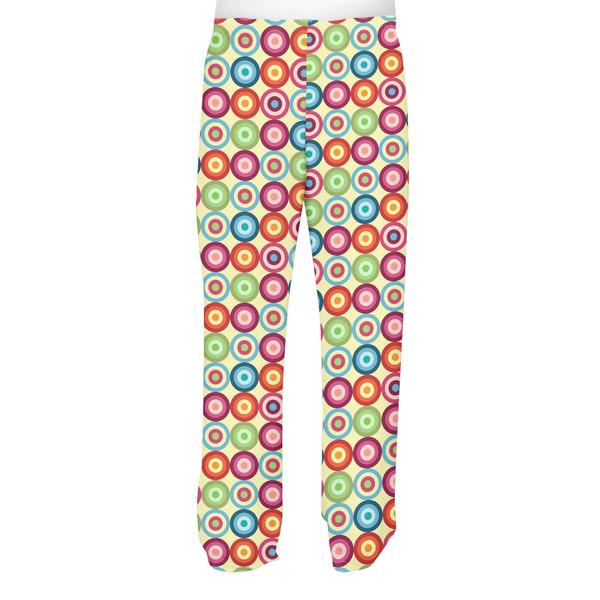 Retro Circles Men's Pjs Back - on model
