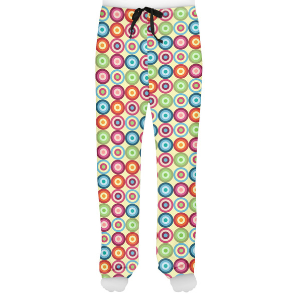Retro Circles Men's Pjs Front - on model