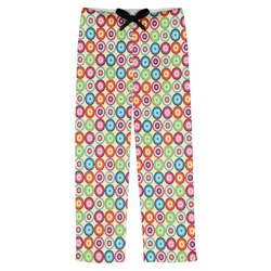 Retro Circles Mens Pajama Pants - XS