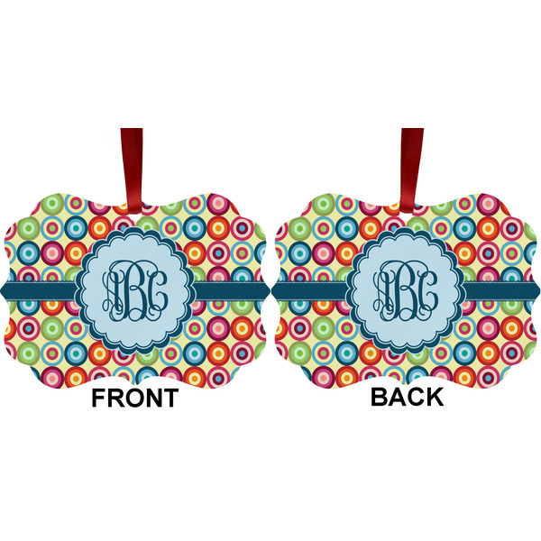 Retro Circles Metal Benilux Ornament - Front and Back (APPROVAL)