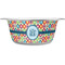 Retro Circles Stainless Steel Dog Bowl (Personalized)