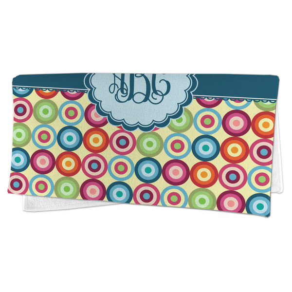 Retro Circles Microfiber Dish Rag - FOLDED (half)