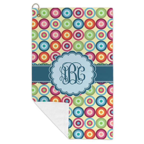 Retro Circles Microfiber Golf Towels - FOLD