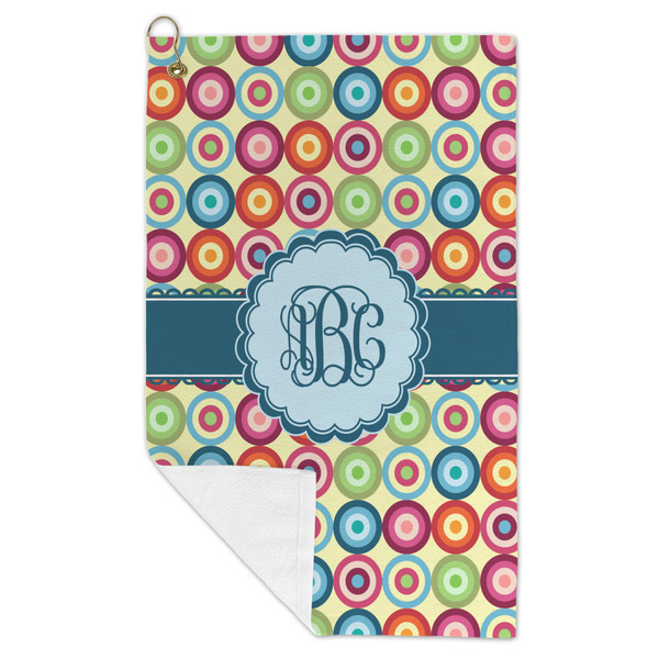 Retro Circles Microfiber Golf Towels - FOLD