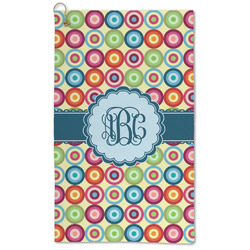 Retro Circles Microfiber Golf Towel - Large (Personalized)