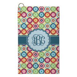 Retro Circles Microfiber Golf Towel - Small (Personalized)