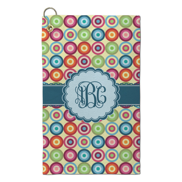 Custom Retro Circles Microfiber Golf Towel - Small (Personalized)