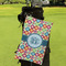 Retro Circles Microfiber Golf Towels - Small - LIFESTYLE