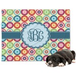 Retro Circles Dog Blanket - Large (Personalized)