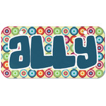 Retro Circles Mini/Bicycle License Plate (2 Holes) (Personalized)