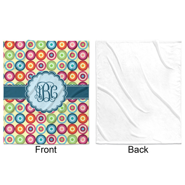 Retro Circles Minky Blanket - 50"x60" - Single Sided - Front & Back