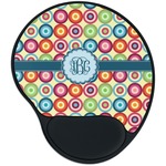 Retro Circles Mouse Pad with Wrist Support
