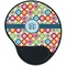Retro Circles Mouse Pad with Wrist Support - Main