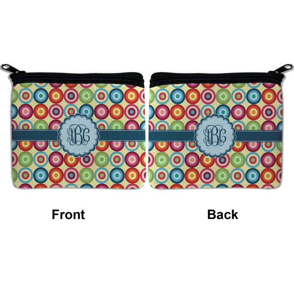 Retro Circles Neoprene Coin Purse - Front & Back (APPROVAL)