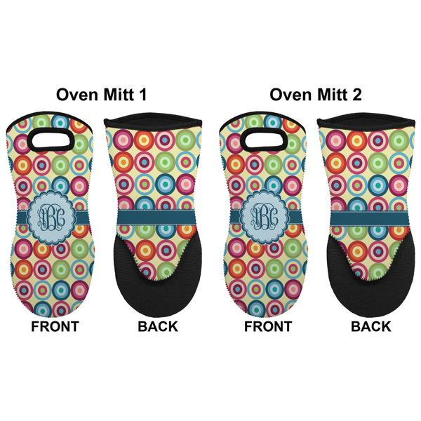 Retro Circles Neoprene Oven Mitt - Set of 2 - Approval