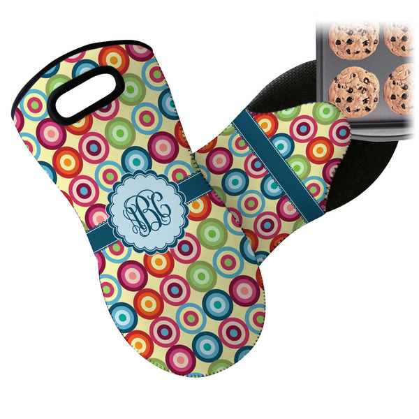 Retro Circles Neoprene Oven Mitt