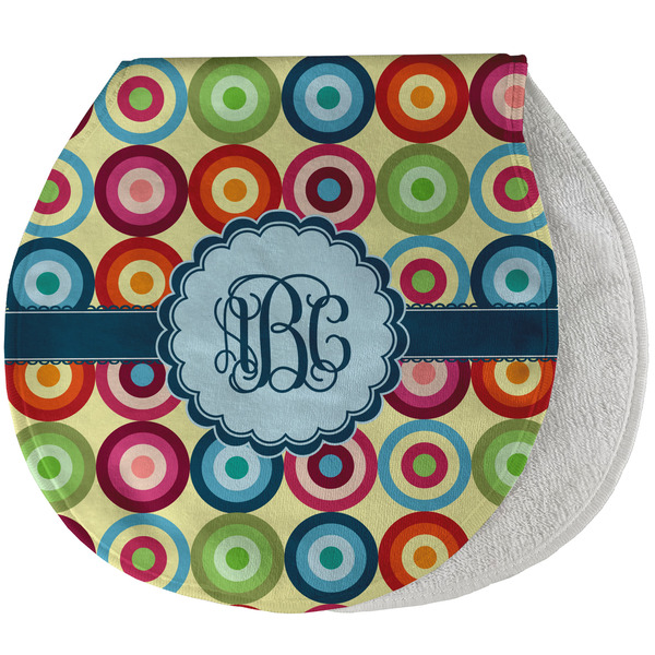 Retro Circles New Baby Burp Folded