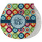 Retro Circles Burp Pad - Velour w/ Monogram