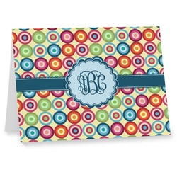 Retro Circles Note cards (Personalized)