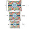 Retro Circles Outdoor Dog Beds - SIZE CHART