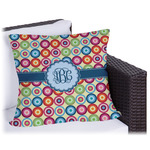 Retro Circles Outdoor Pillow - 16" (Personalized)
