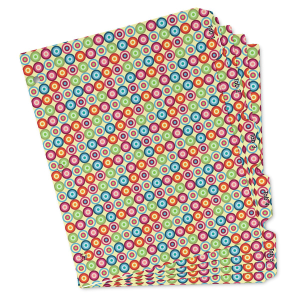 Custom Retro Circles Binder Tab Divider Set (Personalized)
