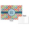Retro Circles Disposable Paper Placemat - Front & Back