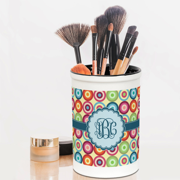 Retro Circles Pencil Holder - LIFESTYLE makeup