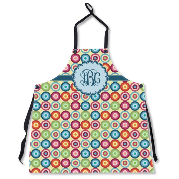 Custom Retro Circles Apron Without Pockets w/ Monogram