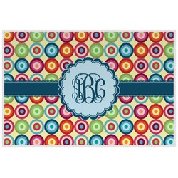 Retro Circles Laminated Placemat w/ Monogram