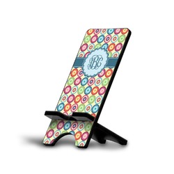 Retro Circles Cell Phone Stand (Small) (Personalized)