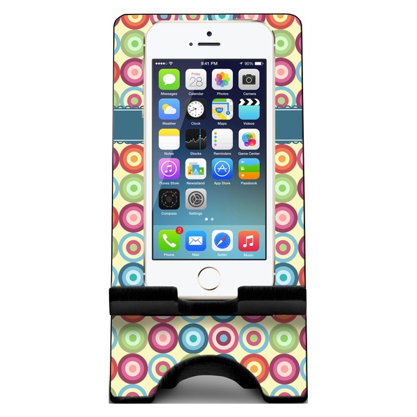 Retro Circles Phone Stand w/ Phone