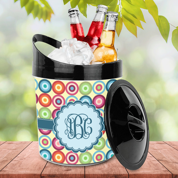 Retro Circles Plastic Ice Bucket - LIFESTYLE