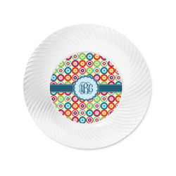 Retro Circles Plastic Party Appetizer & Dessert Plates - 6" (Personalized)