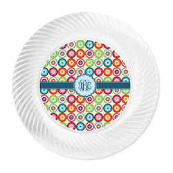 Retro Circles Plastic Party Dinner Plates - 10" (Personalized)