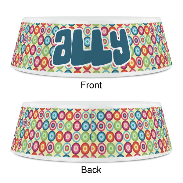 Retro Circles Plastic Pet Bowls - Small - APPROVAL