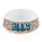 Retro Circles Plastic Dog Bowl - Small (Personalized)