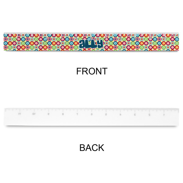 Retro Circles Plastic Ruler - 12" - APPROVAL