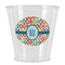 Retro Circles Plastic Shot Glass (Personalized)