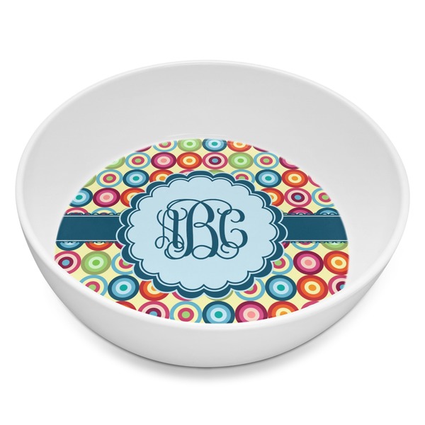 Custom Retro Circles Melamine Bowl - 8 oz (Personalized)