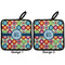 Retro Circles Pot Holders - Set of 2 APPROVAL