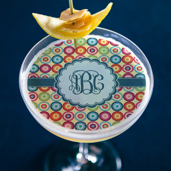 Retro Circles Printed Drink Topper - XLarge - In Context