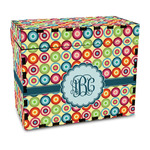 Retro Circles Wood Recipe Box - Full Color Print (Personalized)