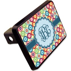 Retro Circles Rectangular Trailer Hitch Cover - 2" (Personalized)